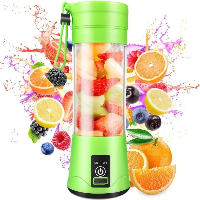 Mini Portable Blender Shake Take Juice Cup 6 Blades Rechargeable