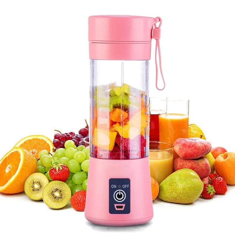 Mini Portable Blender Shake Take Juice Cup 6 Blades Rechargeable